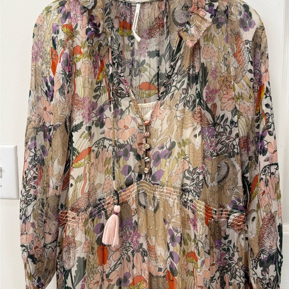 Anthropologie The Marais Printed Chiffon Maxi Dress - Picture 8 of 9